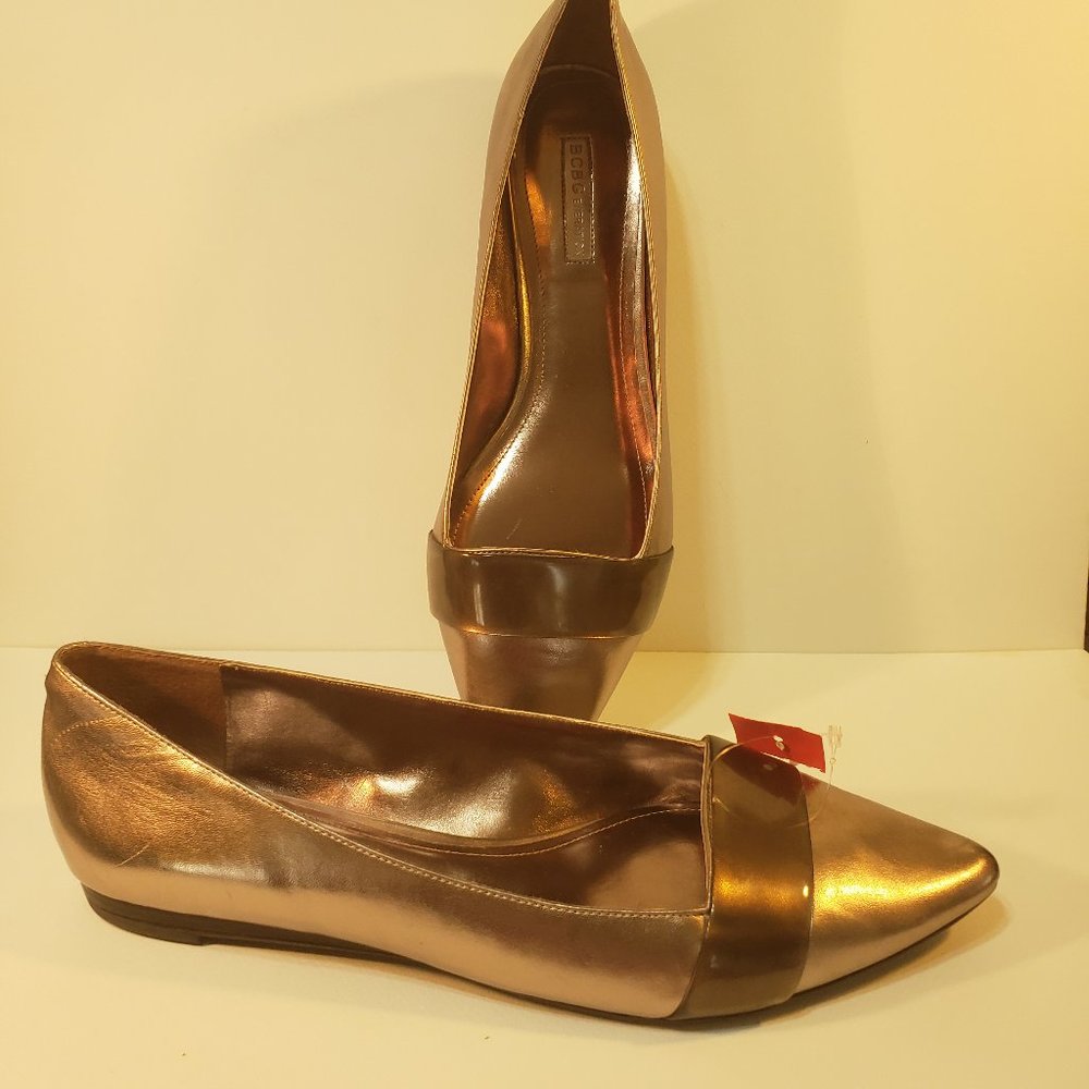 BCBGeneration Metallic Copper Flats
